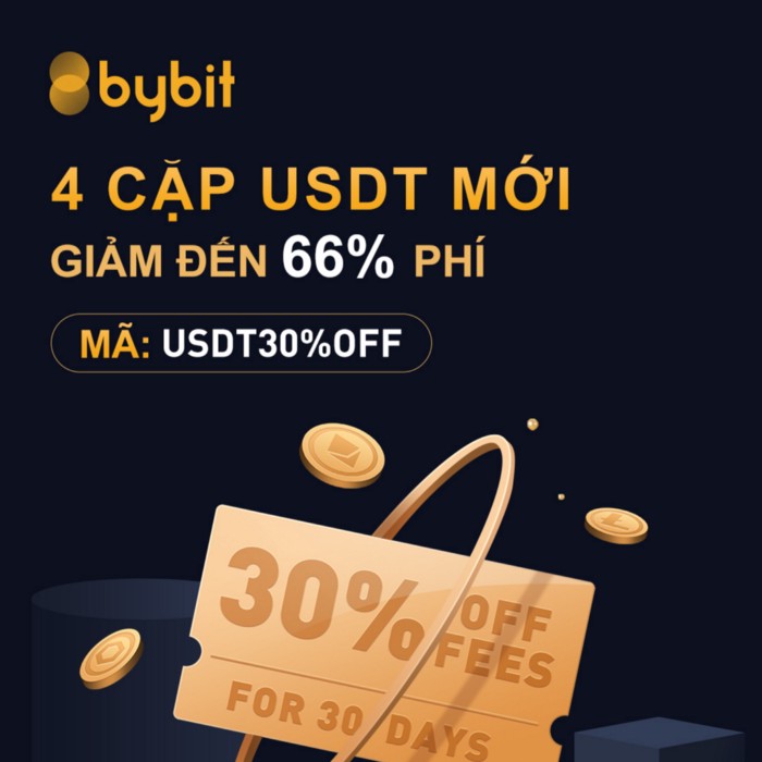 Bybit 4 cặp USDT mới giảm 66%